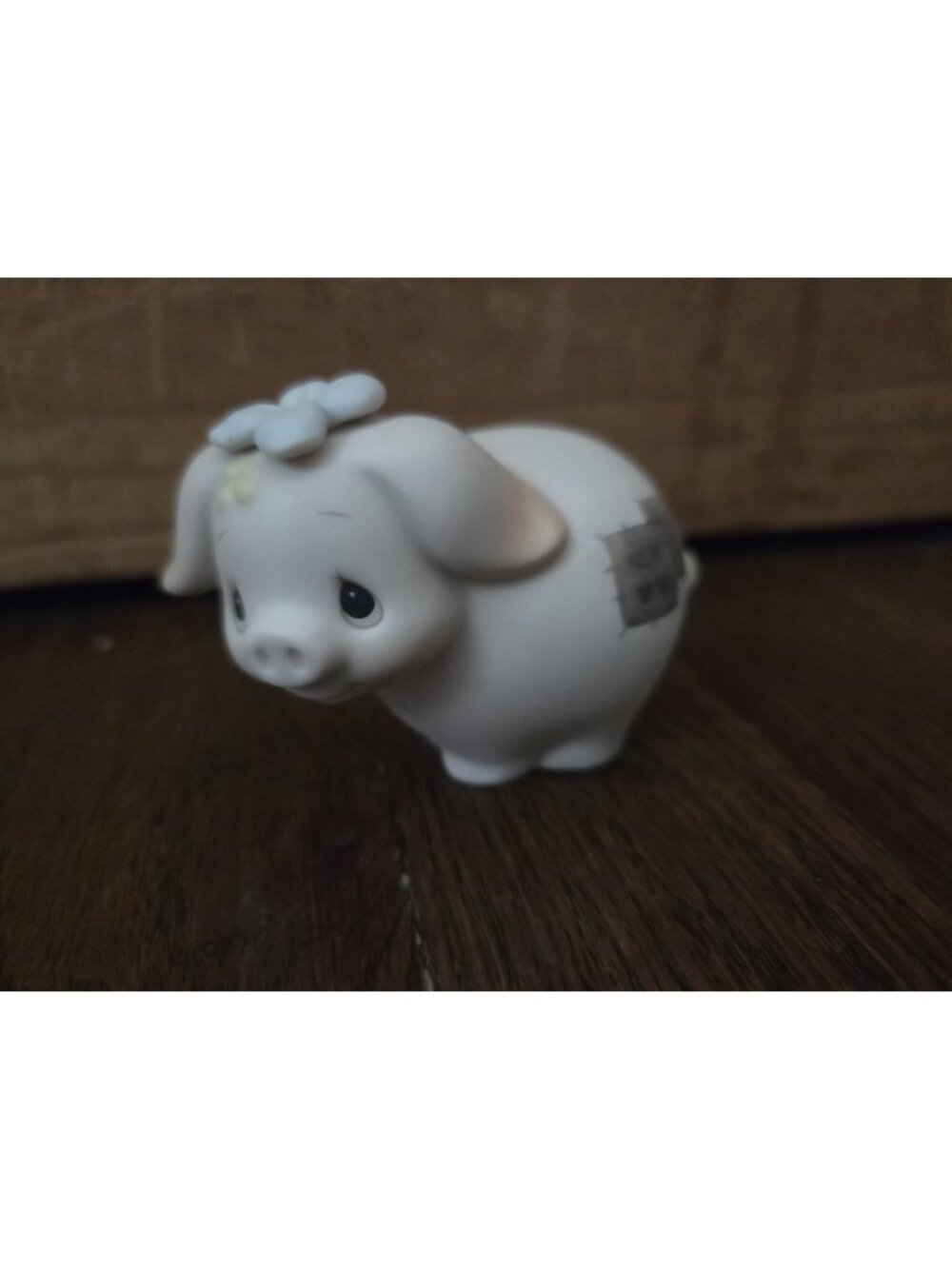 Precious Moments Vintage 1982 Porcelain Figurine Pig E9267 Jonathan & David